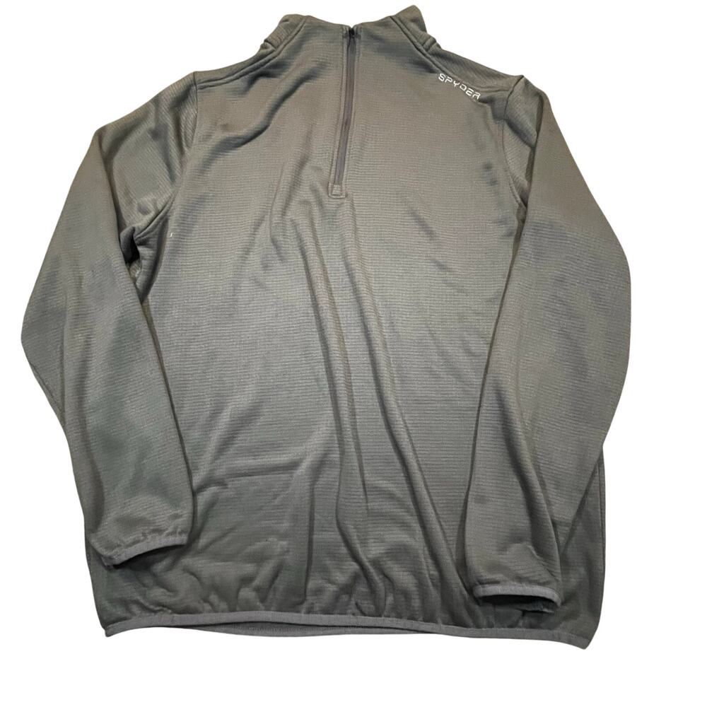 Spyder Mens‎ Large 1/4 Zip Performance Pullover Gray Athletic